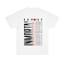 Load image into Gallery viewer, Aventura White T-Shirt with Tour Dates
